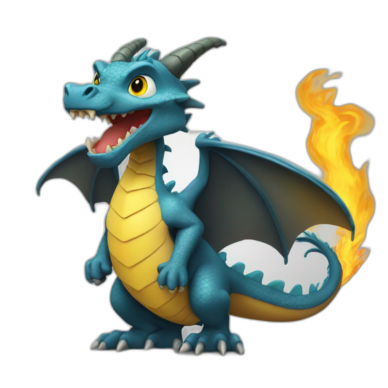 disney-dragon-with-yellow-eyes-breathing-fire emoji