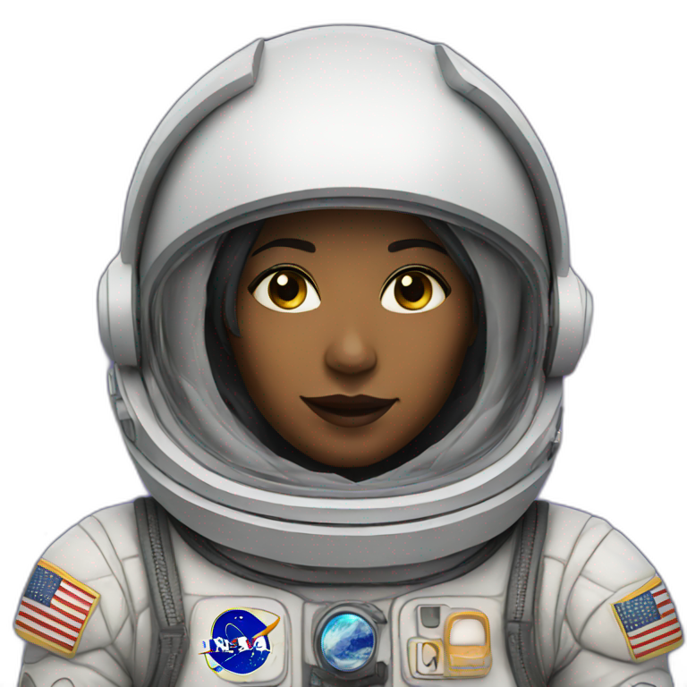 Woman on space emoji