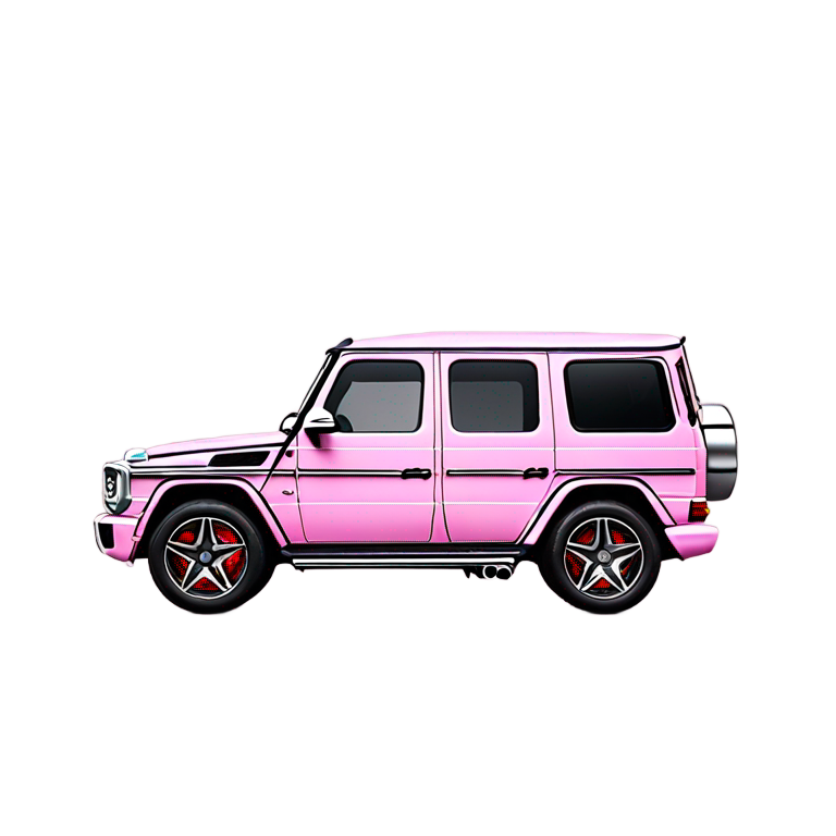 entire Mercedes-Benz G63 AMG light pink emoji