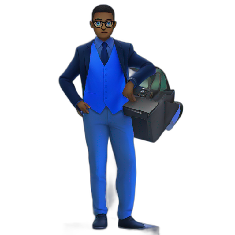 smart boy in formal suit emoji