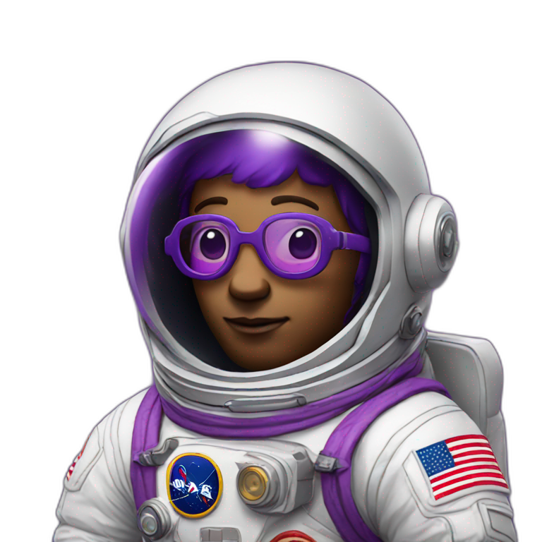 astronaut with purple glasses emoji