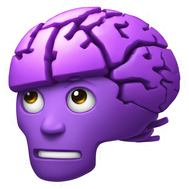 purple brain lightning bolt robot emoji