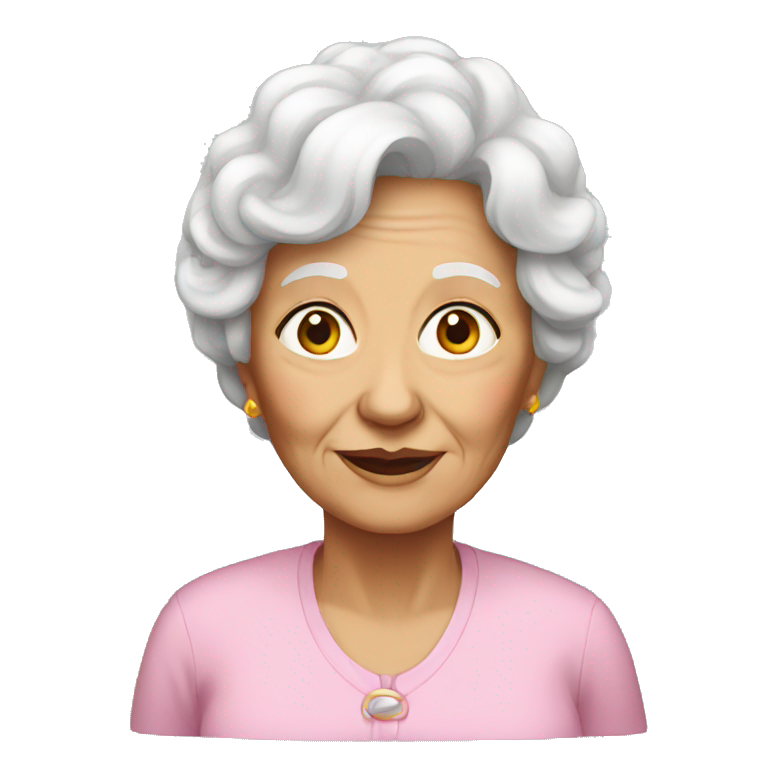 white grand mother emoji