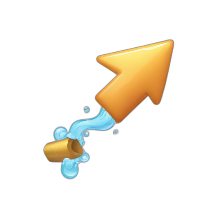 bubbly arrow pointing down emoji