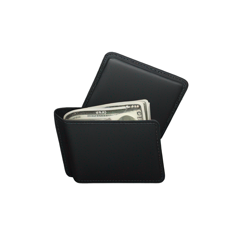 wallet with no money in it, black emoji
