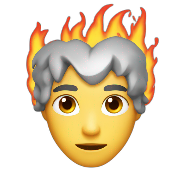 Fire hearts eyes emoji