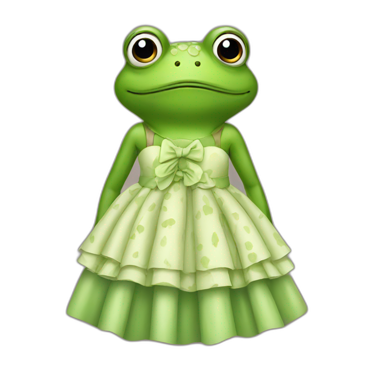 frog with dress emoji