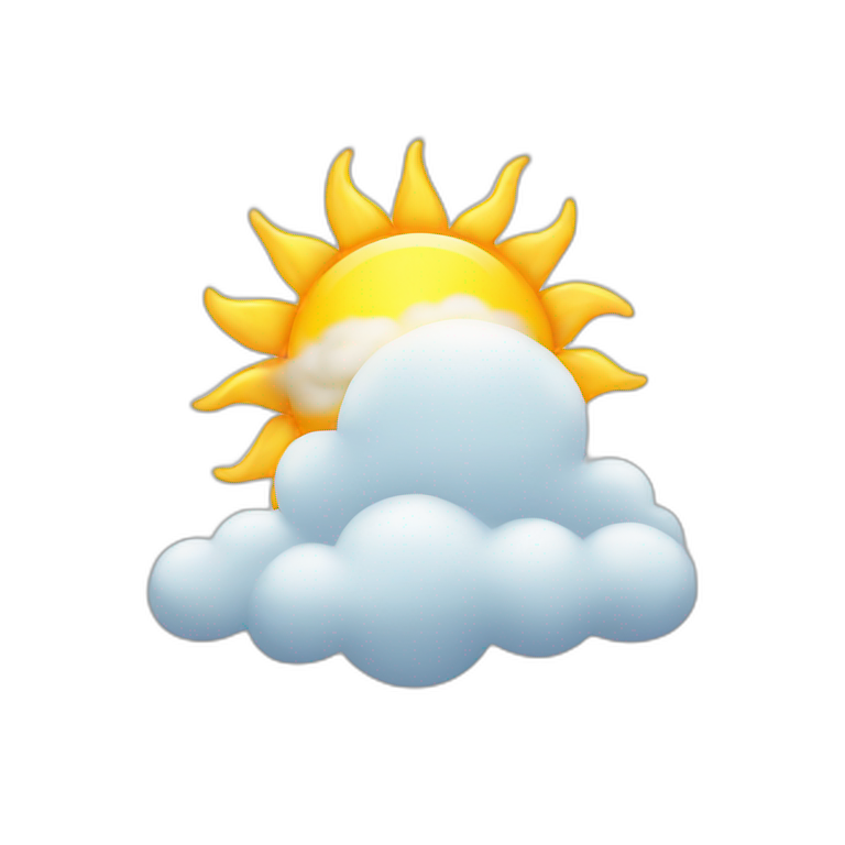 sun with cloud emoji