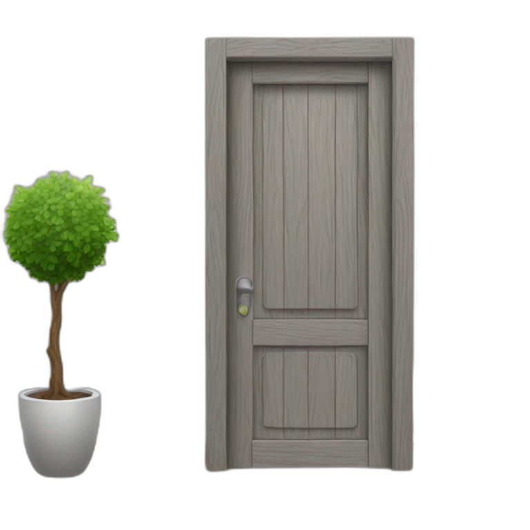 Door gray wood emoji