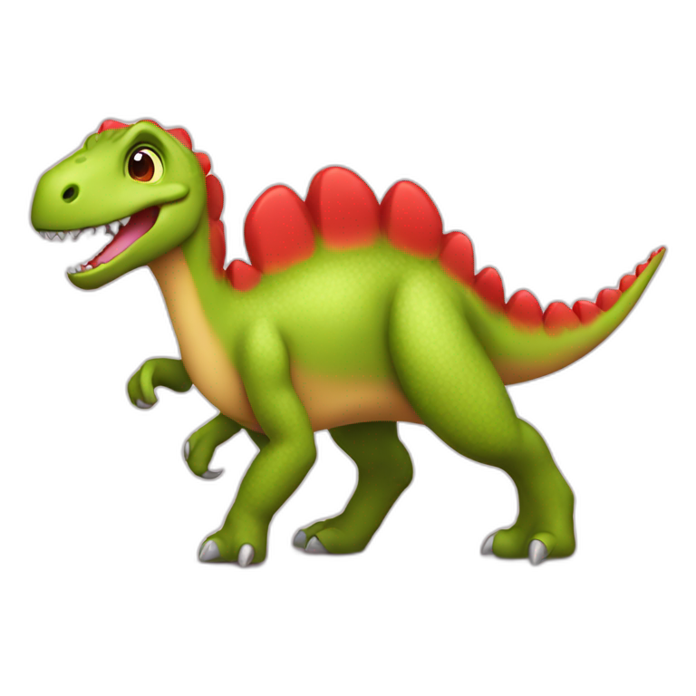 cute dinosaur red emoji