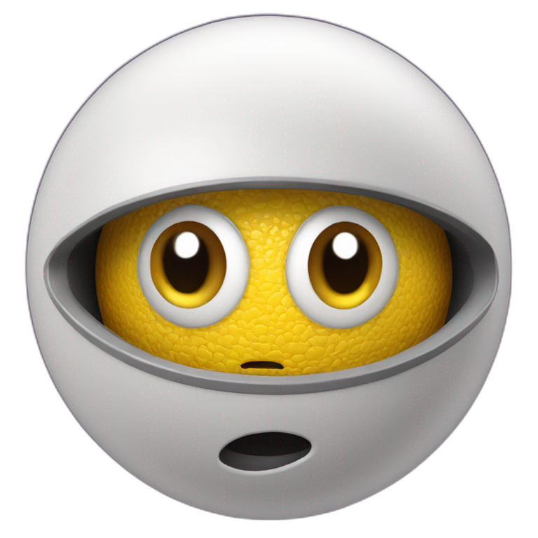 3d sphere with a cartoon Spider Jockey skin texture with big feminine eyes emoji