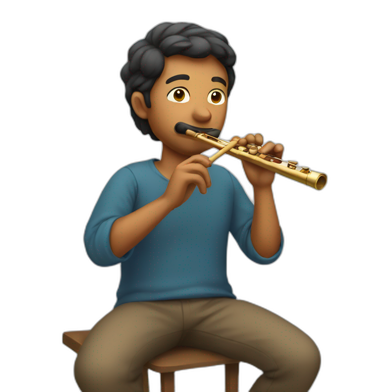 Man playing flute  emoji