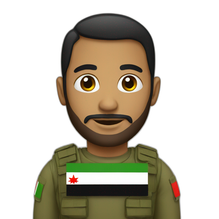 Man in iraq flag colors emoji