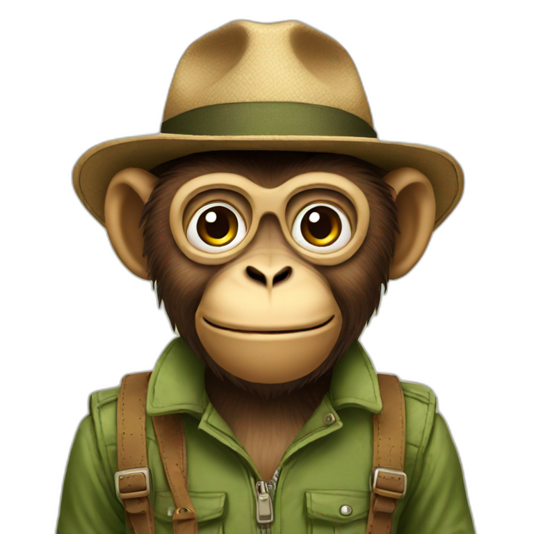 Monkey traveller emoji