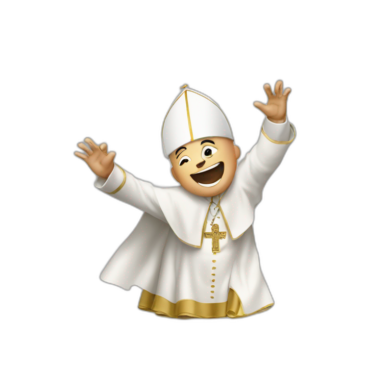 the pope doing the griddy dance emoji