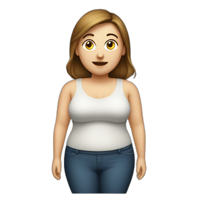 computer woman overweight emoji