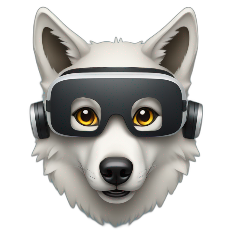 wolf with vr headset emoji