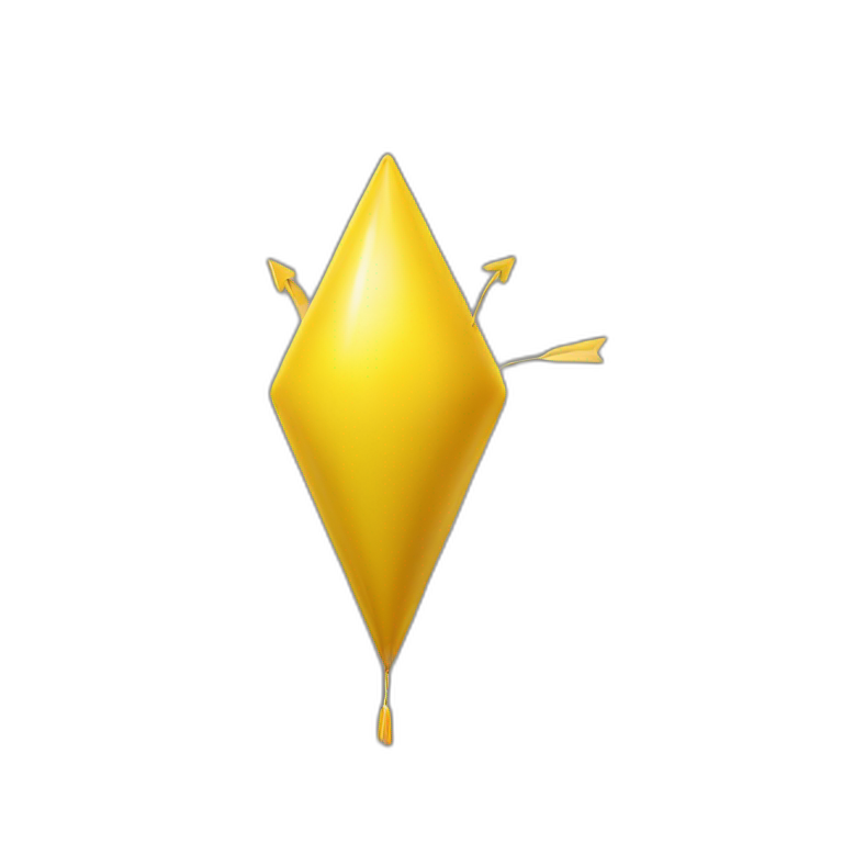 yellow balloon arrow pointing down emoji