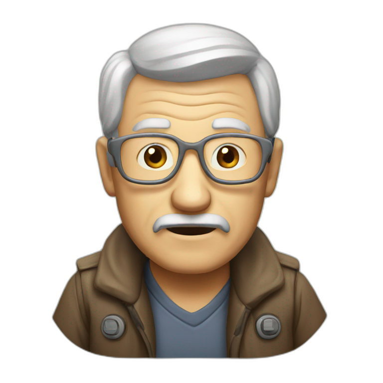 Old man gaming emoji