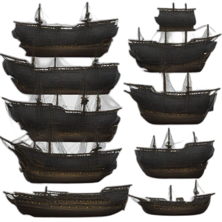 Black Pearl Ship emoji