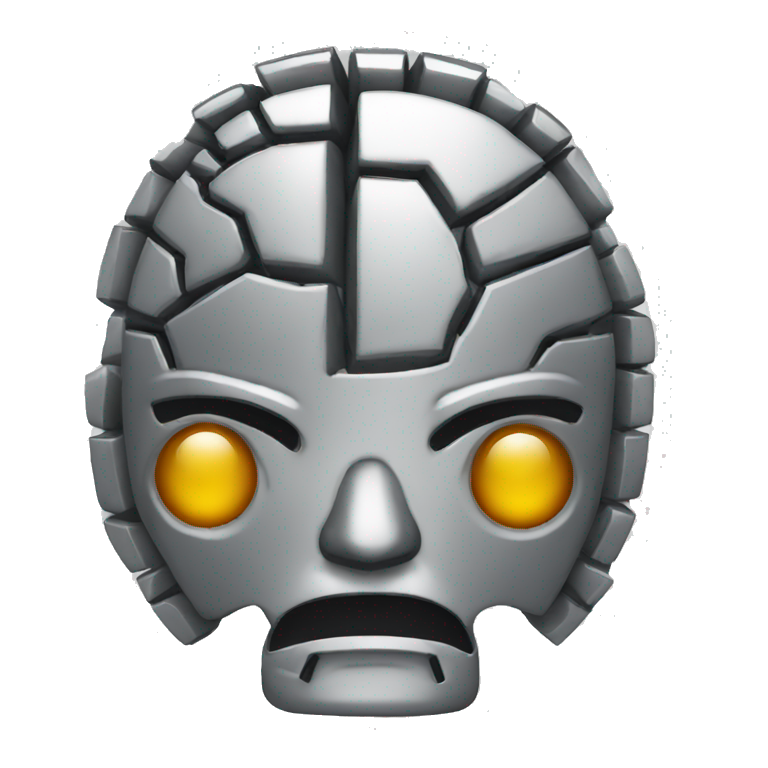 Metal brain icon card emoji