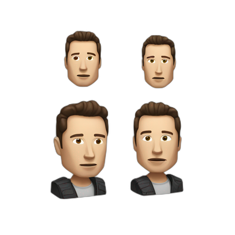 elon musk in moai rock style emoji