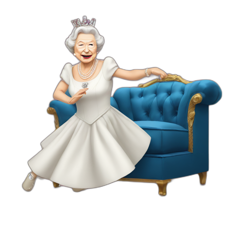 Queen Elizabeth II break dance emoji