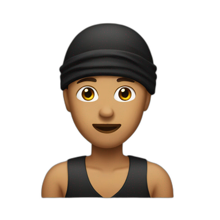 Nobody with black durag emoji
