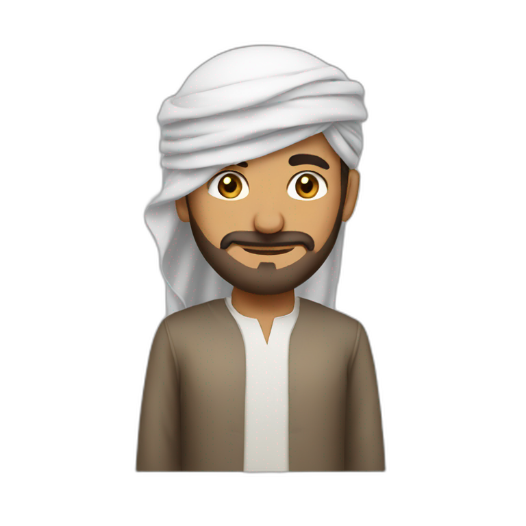 Arab man fell lonely emoji