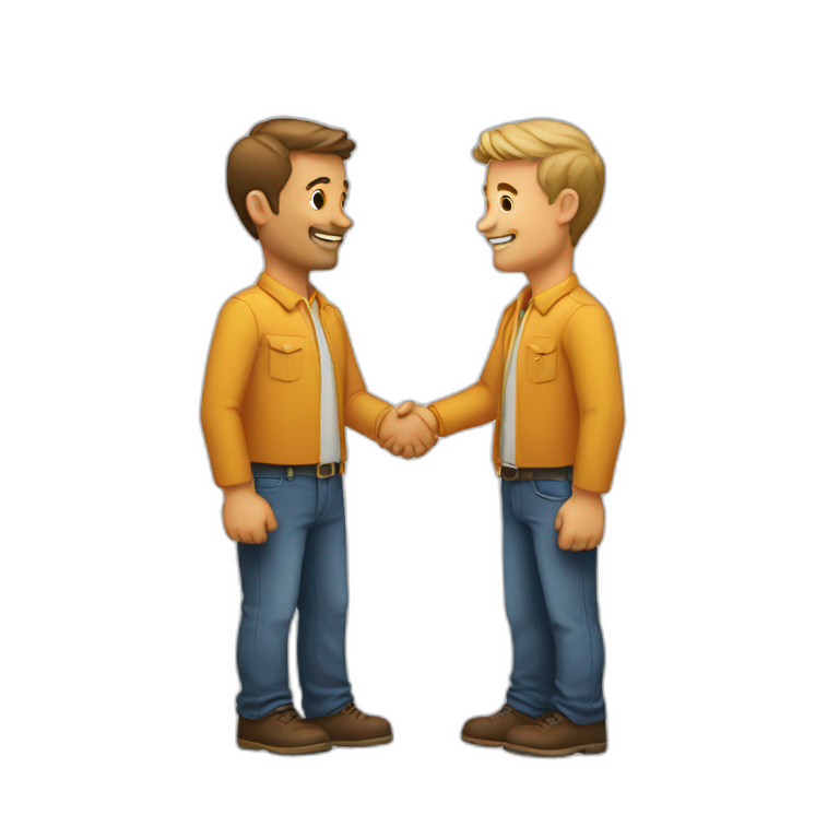 two white guys shaking hands emoji