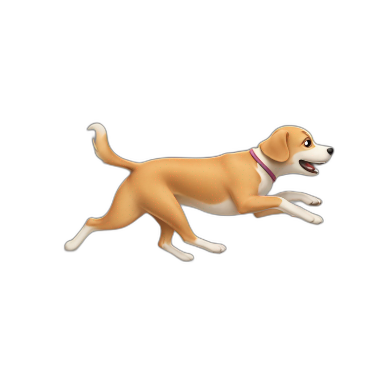 dog running away emoji