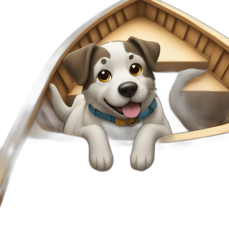 Dog on a boat emoji