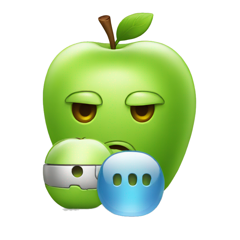 apple with android emoji