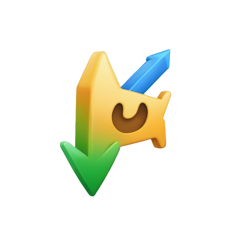 rising arrow with percentage sign emoji