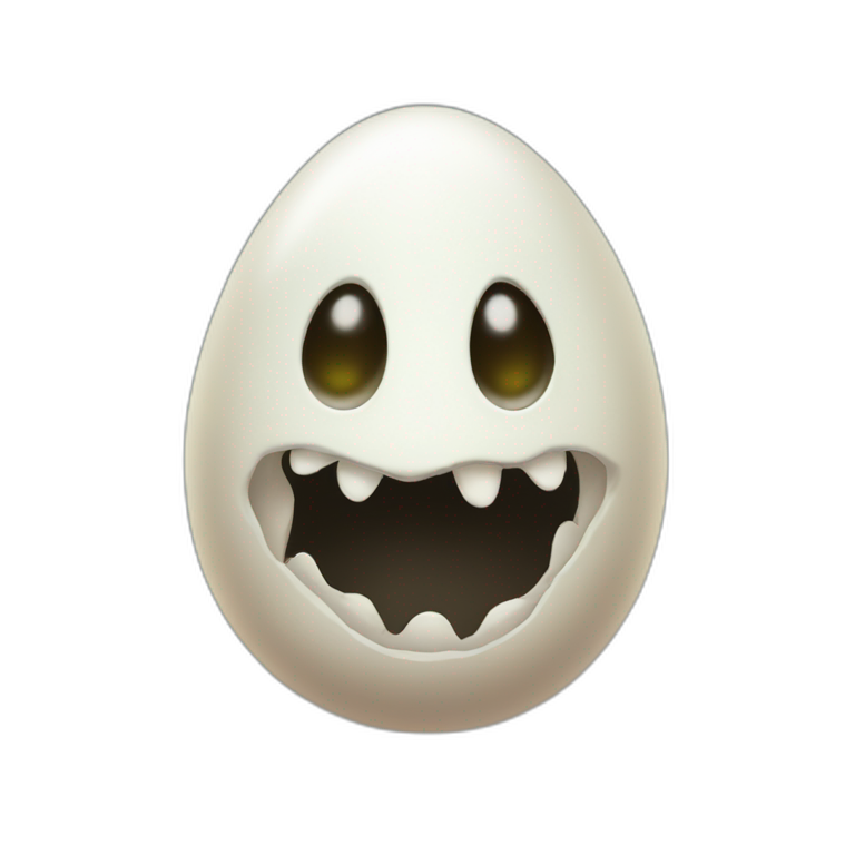 Possessed Egg ghost face  emoji