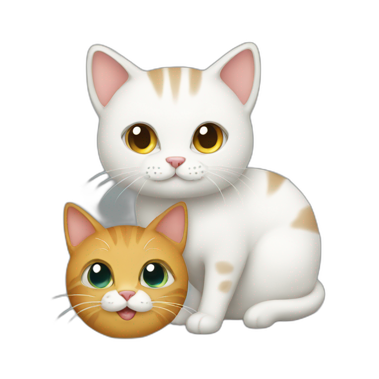 cat with cat emoji