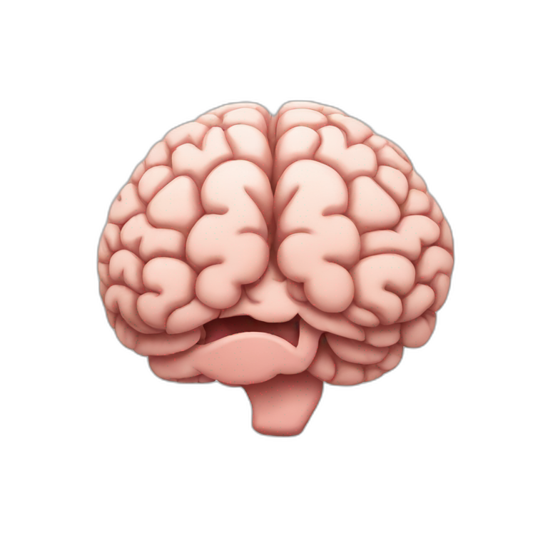 brain emoji with face emoji