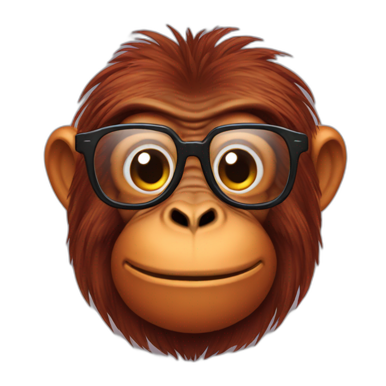 Orangutan Nerd emoji