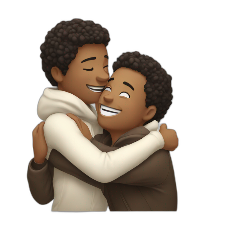 Huging friends emoji