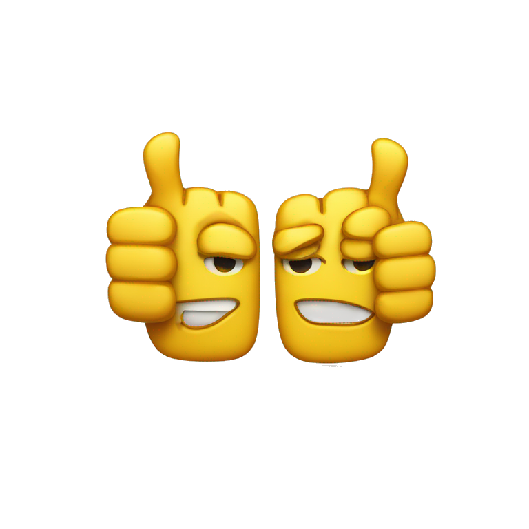 emoji with both thumbs up and thumbs down emoji