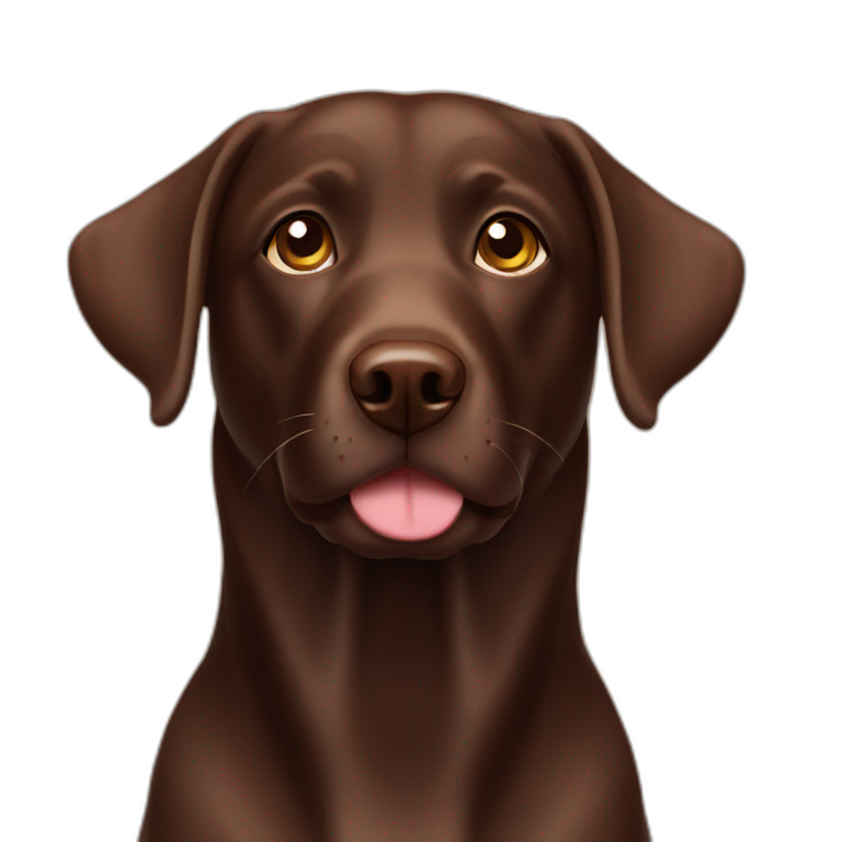 chocolate Labrador emoji
