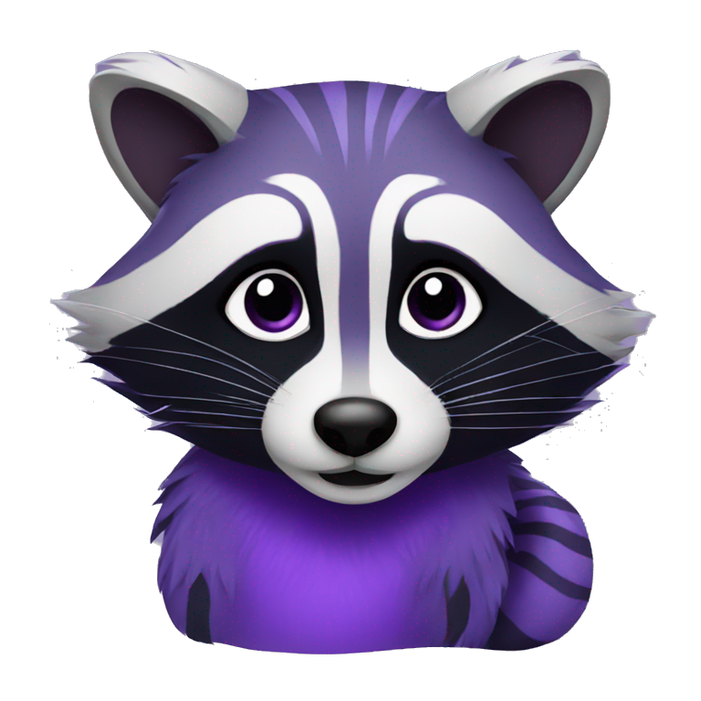 a purple raccoon emoji