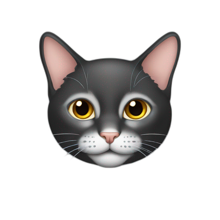 Gato negro enojado emoji