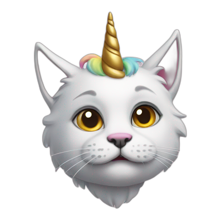 A cat unicorn emoji