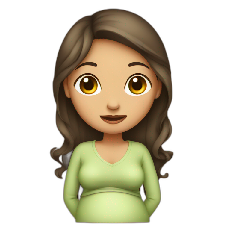 pregnant girl emoji