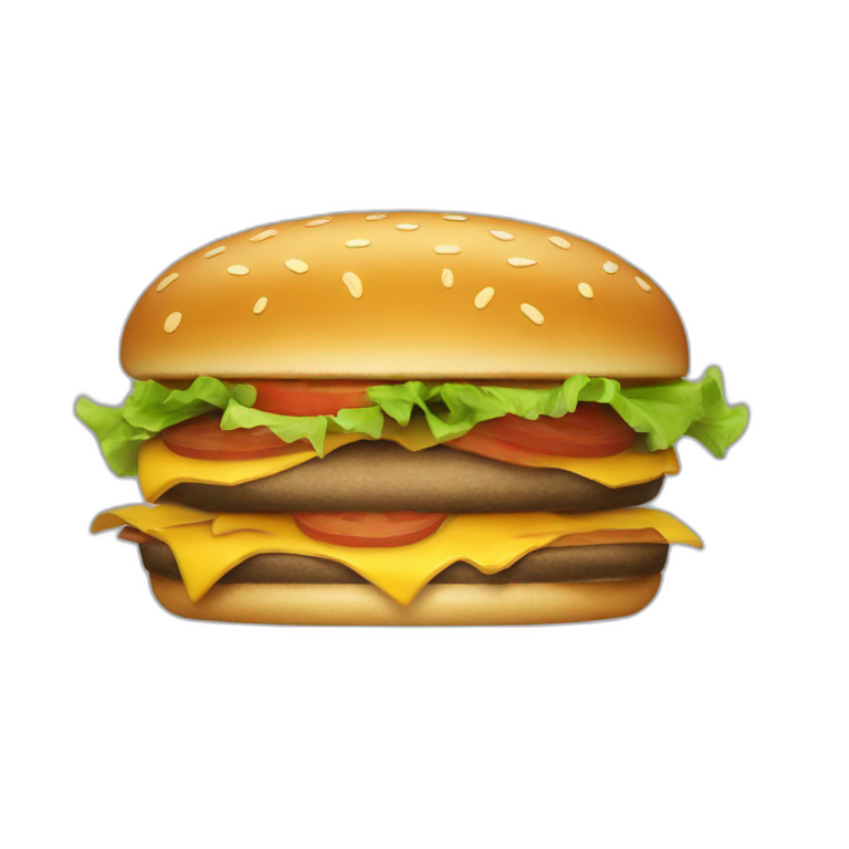 Un hamburger qui mange un hamburger qui mange un hamburger qui mange un hamburger emoji