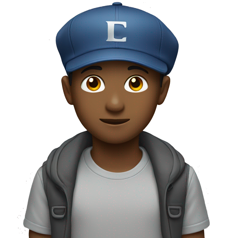 A boy wear cap emoji