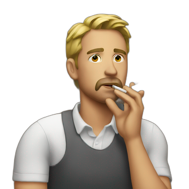 Men smoking emoji