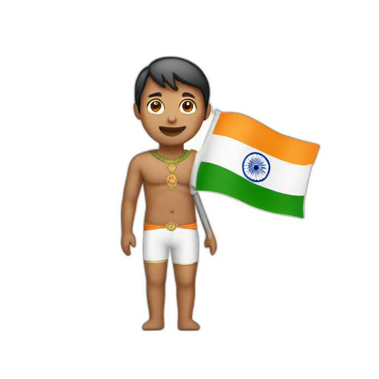 Human with india flag emoji