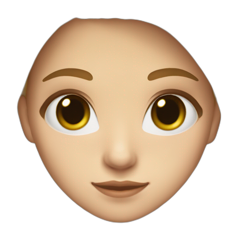 16-year-old Argentine girl with white skin. Rounded face, hair with a light brown heart-shaped entrance. Honey eyes a green/honey emoji